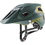 uvex quatro integrale Tocsen, casco MTB superleggero unisex, incl. sensore di caduta Tocsen, regolazione individuale delle dimensioni, forest, mustard matt, 56-61 cm