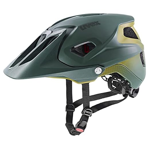 uvex Unisex – Erwachsene, quatro integrale Tocsen Fahrradhelm, forest - mustard mat, 56-61 cm