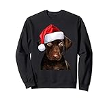 Photo Gallery cute chocolate lab santa hat image funny dog christmas gift felpa Photo Gallery cute chocolate lab santa hat image funny dog christmas gift felpa