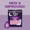 Poise Incontinence Pads & Postpartum Incontinence Pads, 8 Drop Overnight Absorbency, Extra-Coverage Length, 22 Count, Packaging May Vary