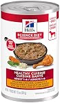 Hill's Science Diet Cuisine saine pour adultes Aliments pour chiens en conserve, Carottes de poulet grillées & Épinards 12 x 354 g Peut