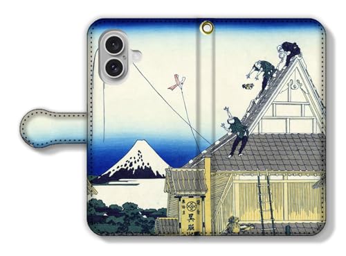 手帳型 iPhone17互換 スマホケース 【世界の名画】 葛飾北斎 ☆浮世絵☆ 富嶽三十六景 富士山 山 冨嶽 アート 絵画 芸術 日本 和 和風 (江都駿河町三井見世略圖)