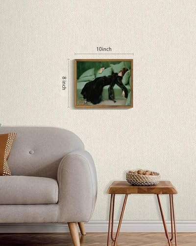 Image of KISSFOX Vintage Framed Wall Art Decor Victorian Young Decadent Girl Pictures Paintings Wall Decor Moody Women Canvas Art Prints Modern Farmhouse Woman Artwork For Kitchen Bedroom Living Room