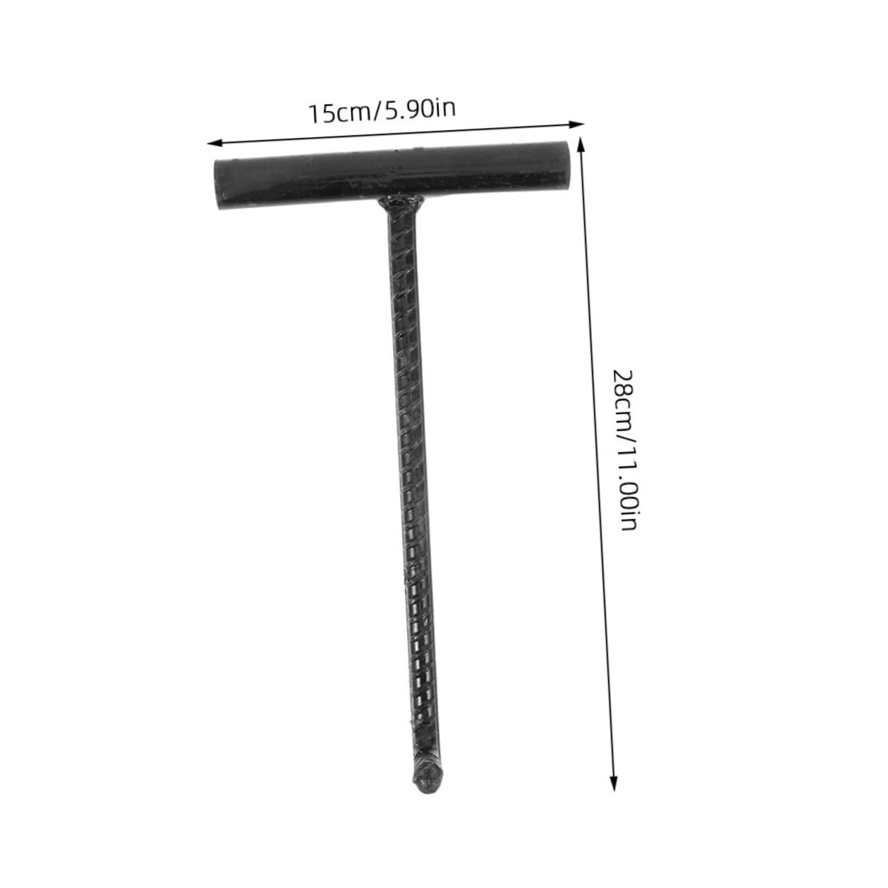 ABOOFAN 1set Manhole Cover Hook Tool Hook for Moving Manhole Cover Lifting Hook Well Lid Hook Manhole Hook Manhole Lifting Gadget Manhole Lifting Hook Manhole Lift Hooks Black Plastic 2pcs