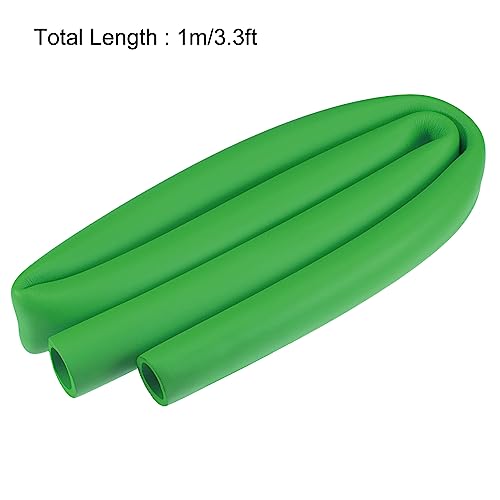 Image of uxcell Foam Tubing for Handle Grip Support, 28mm ID 38mm OD 1m Length Green