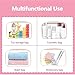 6 Packs Clear Cosmetics Bags for Women Men Waterproof Toiletry Bags PVC Makeup Bags Organizer Case with Zipper for Travel Bathroom (6 pink Colors)