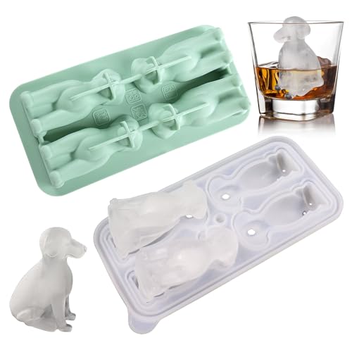 Molde de cubos de hielo en forma de perro labrador