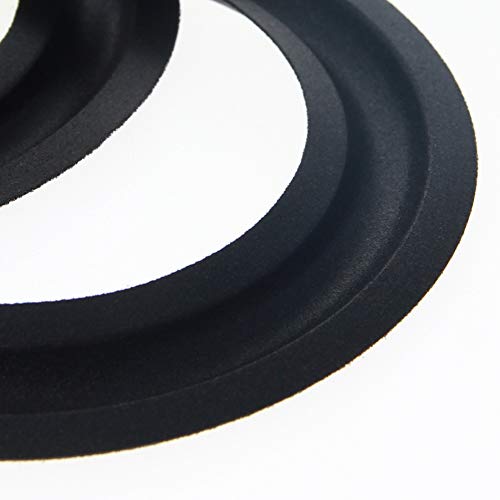 Image of Fielect 4Pcs 4.5inch /115mm Foam Speaker Edge Surround Rings Replacement Kit for Speaker Repair or DIY Black