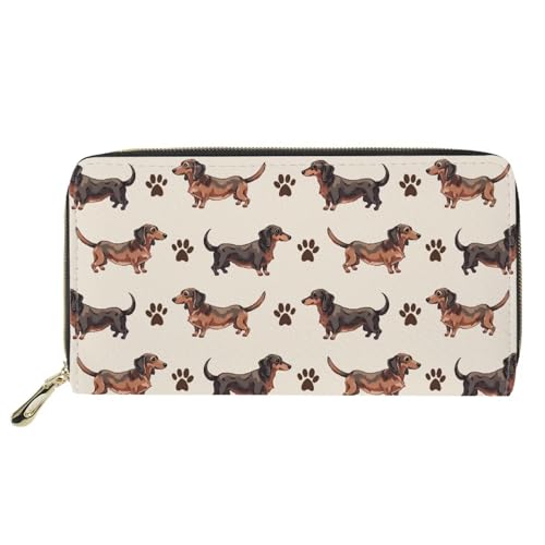 Womens Wallet Dog Purse for Women Ladies PU Leather Wallets with Coin Pocket 4 Card Slots Zipper Wallet Card Holder Organizer for Teen Girls