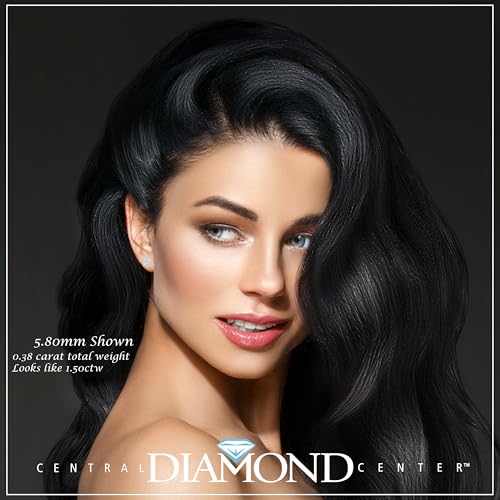 Diamond Stud Earrings CVD Lab Grown Diamonds solid 14K post & Silver basket, 7 or 9 Stone Cluster4