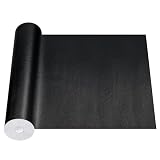 Cuero Adhesivo para Tapizar, Polipiel Adhesiva 10 X 200 cm, Piel Adhesiva para Sillas de Oficina, Sofás, Asientos de coche, Cabeceros de cama, Negro