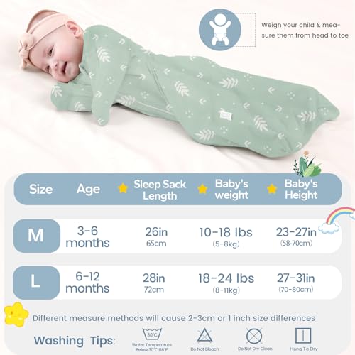 Image of ZIGJOY Baby Transitional Swaddles for Newborns: 0.5 Tog Arms Up Sleep Sack 3-6-12 Months Soft Cotton Shark Fin 2 Way Zipper