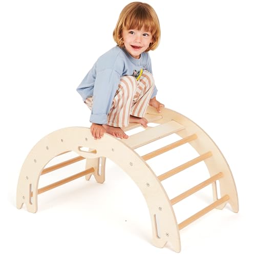 GROWGO Climbing Arch for Toddlers, Multiuse Montessori Climber, Toddler Rocker,