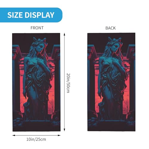 Cuello multifuncional con diseño abstracto de diosa Grecia, protector facial tipo balaclava para mujeres y hombres, uso para motocicleta, ciclismo, esquí y fiestas miniatura 3