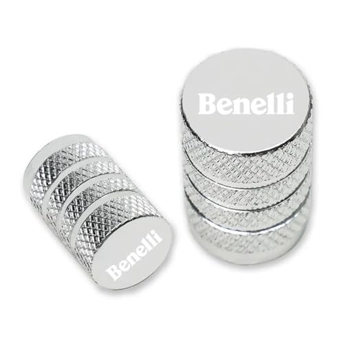 Ventilkappen für Alu-Reifen Für Benelli TNT 125 TNT135 Jinpeng 502 TRK502 TRK 502X Motorrad Zubehör Rad Reifen Ventil Stem Caps Luftdichte Abdeckung(Silvery)