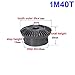1 Modulus 40 Teeth Tapered Bevel Gear 1M40T 12mm Hole Diamter 1:2 Pairing 90 Degrees 45# Steel Pinion Gear x 1Pcs (1M40T; bore: 12mm)
