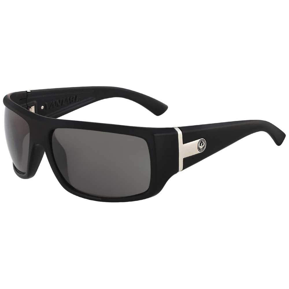 Dragon mens Vantage Sunglasses, Shiny Black/Ll Smoke, 63 mm US
