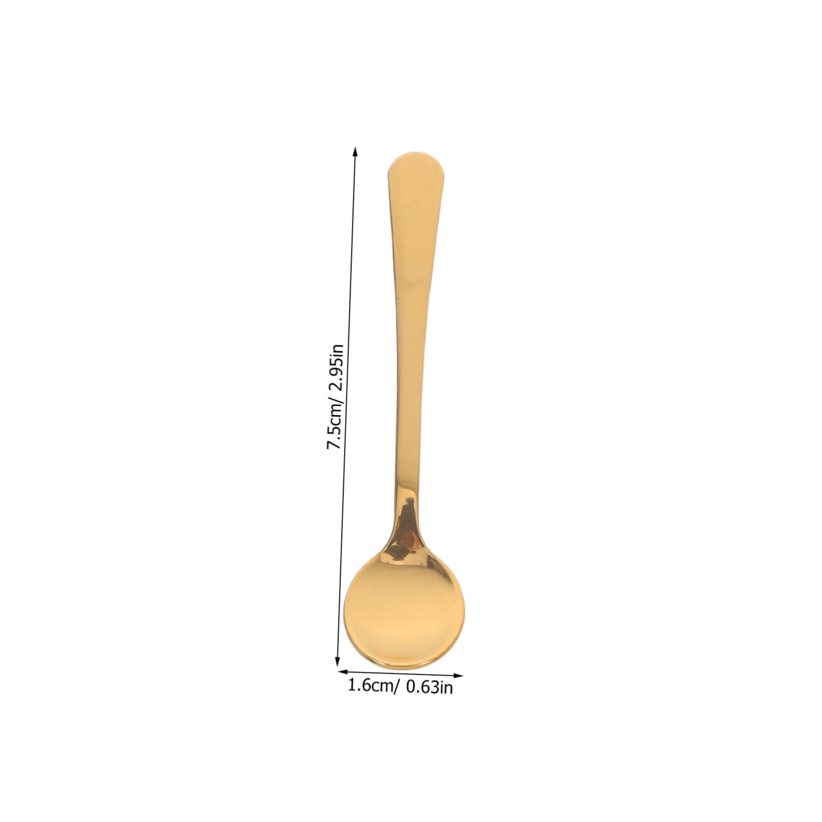 20 Piezas Unidades Cucharillas Mini de Acero Inoxidable Cucharas Redondas para Café Espresso Té Azúcar Postres Helado Duraderas y Fáciles de Limpiar