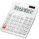 Casio ergonomischer Tischrechner DE-12E-WE, 12stellig, Tastatur in Treppendesign, vertikale Tastenanschläge, Steuerberechnung, Währungsumrechnung, Vorzeichenwechsel, Solar/Batteriebetrieb