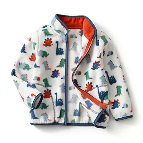 Toddler Boys' Full Zipper Fleece Printed jacket