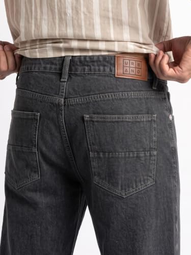 Image of Urbano Fashion Men's Relaxed Fit Washed Denim Jeans Non-Stretchable