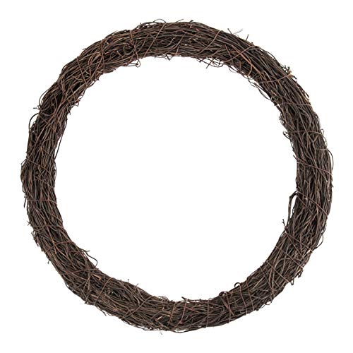 FloristryWarehouse - Corona de mimbre natural oscuro (30 cm de diámetro)