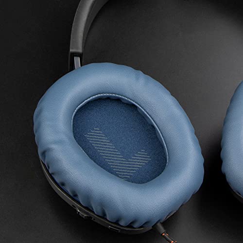 Image of SOULWIT Professional Replacement Earpads Cushions for JBL Quantum 100 /100X /100P /100M2 (Q100 /Q100X /Q100P /Q100M2), Quantum 350 (Q350) Headphones, Ear Pads with Softer Protein Leather - Navy Blue