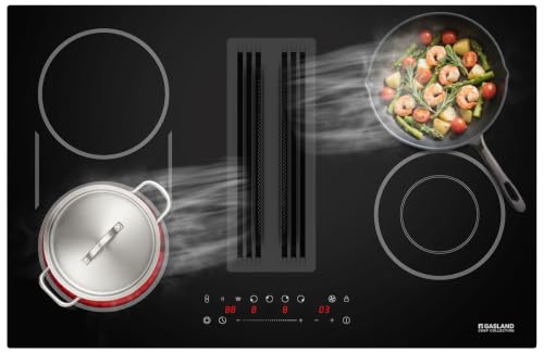 GASLAND 31.5 Inch Electric Cooktop with Downdraft...