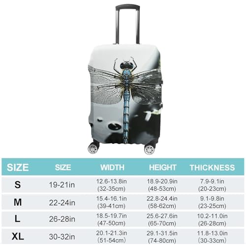 Travel Luggage Cover Elastic Suitcase Protector Anti-Scratch Washable Dragonfly Luggage Sleeve Tsa Approved Carry on Covers Baggage Cover Fits 18-32 Inch Luggages2