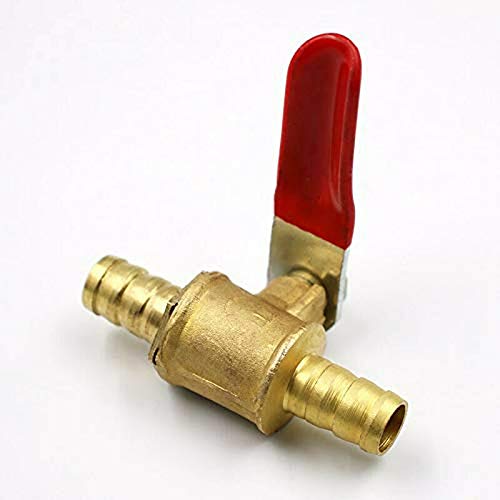 Super Tool Raccordo per rubinetto, 8 mm, rubinetto a sfera in ottone, con denti di arresto, valvola di arresto, raccordo per tubi per aria, gas, acqua, carburante (1 pezzo