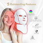 SDKWDH Red Light Photon Facial Mask with Remote Control, 7 Custom Modes with Infrared, Portable with Timer for Home Use - Image 2