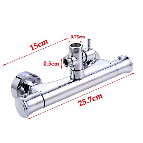 Preisvergleich Produktbild Wannenarmatur Thermostat YUNRUX Duschthermostat Duschamatur Badewannenarmatur Thermostat Brausethermostat Bade Wannen Armatur Wannenthermostat Mischbatterie Dusche Thermostat