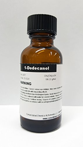 Dodecanol (Lauric Alcohol C-12) FCC Aroma/Flavor Compound High Purity 30ml