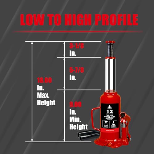 Jack Boss 12 Ton Hydraulic Car Jack