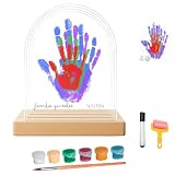 HuBorns – Kit huellas familia con pinturas, marco huellas bebé recién nacido, regalo familiar original, recuerdo padres e hijos y decoración hogar