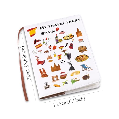 LQRI Spain Travel Gift Spain Vacation Trip Leather Notebook Spain Travel Souvenir Gift Spain Lover G