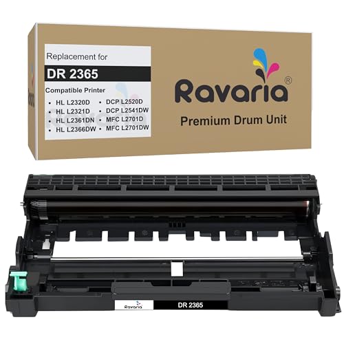 Image of Ravaria DR 2365 Compatible Toner Cartridge for Br HL L2320D HL L2321D HL L2361DN HL L2366DW DCP L2520D DCP L2541DW MFC L2701D MFC L2701DW Printer (DR 2365 Drum Unit Pack of 1)