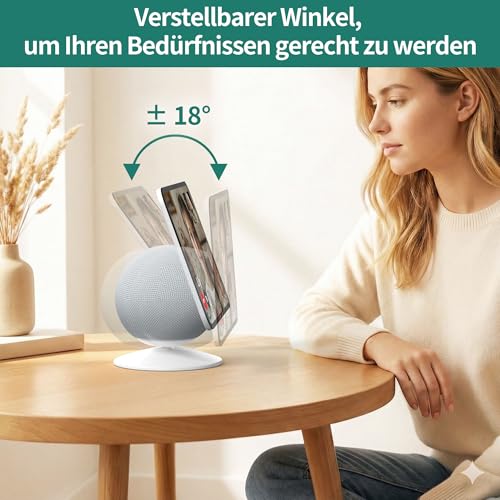 HomeMount Verstellbarer Ständer für Show 11 & Show 8 (Version 2025) – Tisch Display-Halter mit Neigung und Magnetbasis, kompatibel mit iPhone 12 für Zuhause & Büro (Weiß)