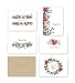 Paper Frenzy Christmas Greenery Thank You Note Cards and Envelopes - 25 pack