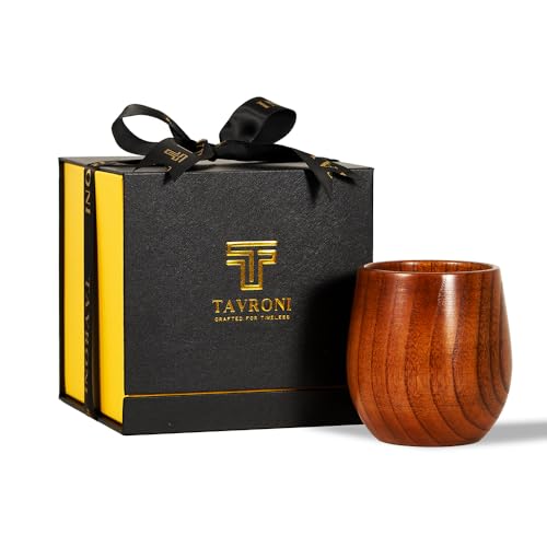 Larger 12 Oz Handmade Wooden Whiskey Glass – Whisky Enhancing Bourbon Tumbler for Whisky, Bourbon...