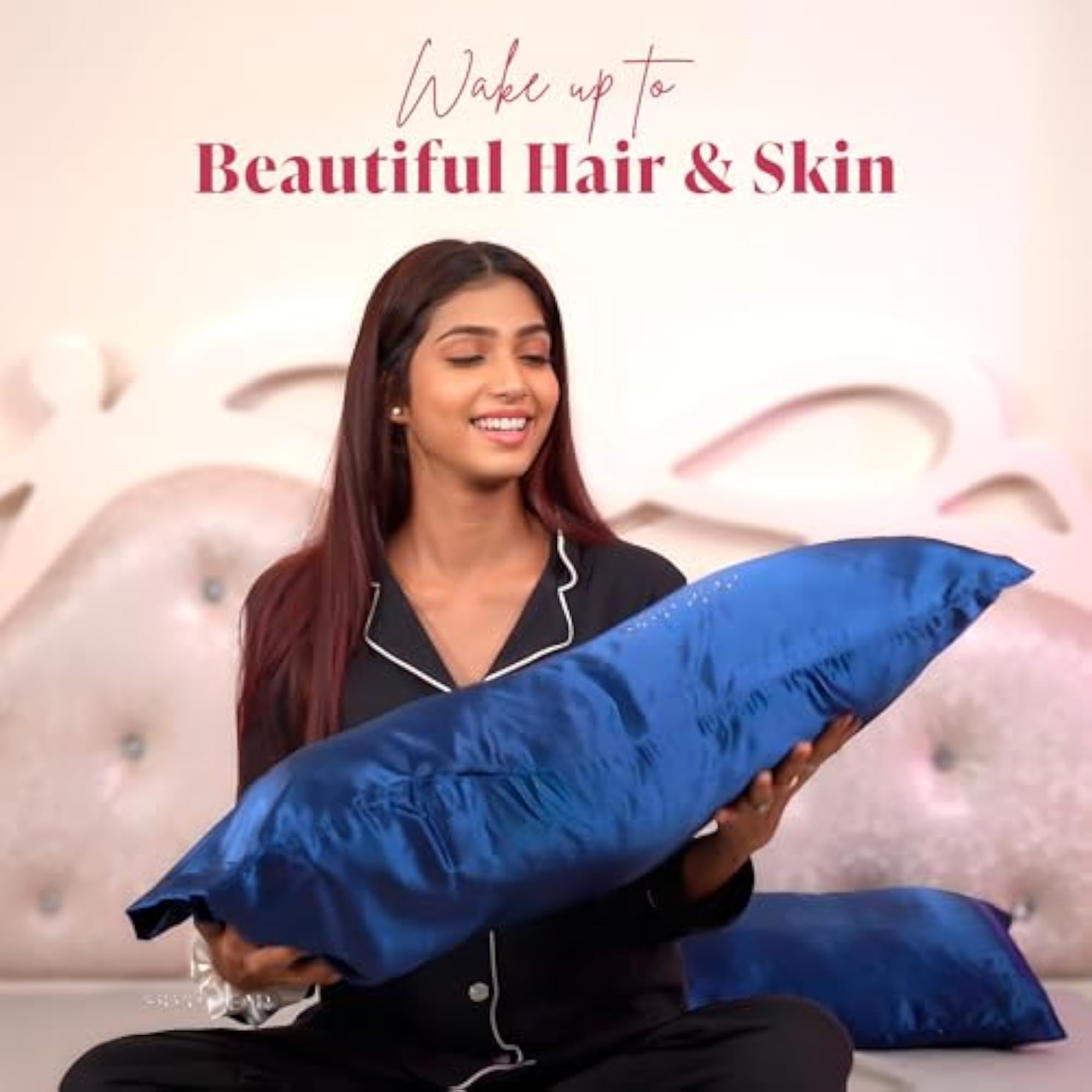Luxury Solid Satin Pillow Covers + 3 Scrunchies