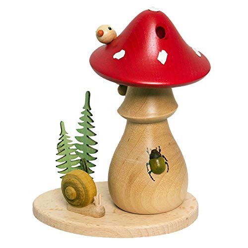 Kuhnert Drechslerei Rauchfigur, Räucherfigur - Rauchpilz - ca. 14 cm