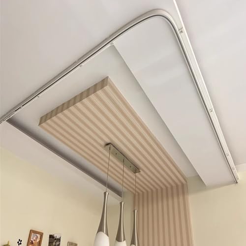 Generico Sistema di binari per Tende, Sistema di binari Flessibili per Tende – Binario Pieghevole da 9 Metri per Montaggio a Parete/soffitto, Ideale per finestre a bovindo e Design curvi personalizza