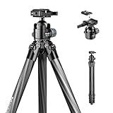 Manbily Carbon Fiber Hunting Tripod with 44mm Ball Head and Arca Swiss & Picatinny Adapters, 62.2' Heavy Duty Stable Tripod for Shooting, Hunting and Outdoors (WZ-324PA03)