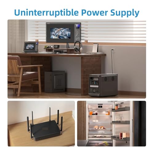 Generador portátil de energía, fuente de alimentación portátil EP1800 1536 Wh con batería y salida de 3 x 1800 W para acampar, RV y uso en el hogar miniatura 5