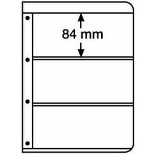 Feuilles U Leuchtturm 3 compartiments fond noir haute protection
