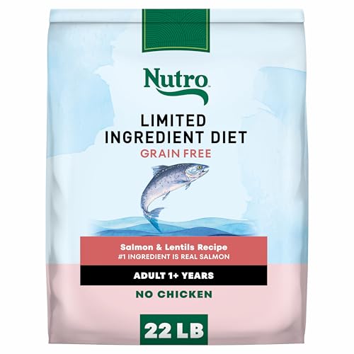 Nutro Limited Ingredient Diet Dry Dog Food, Adult Dog Food Dry Salmon & Lentils Recipe, 22 lbs.