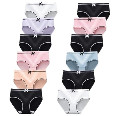 Mädchen Unterwäsche Baumwolle Unterhosen Slip 12er Pack 8-16 Jahren