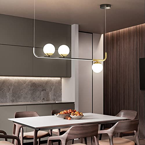 Pendentif lampe LED dimmable et lustre suspendu moderne en métal pour déco restaurant - 3