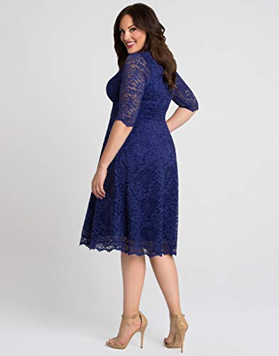 Image of Kiyonna Women's Plus Size Special Occasion Mademoiselle Lace Cocktail Dress